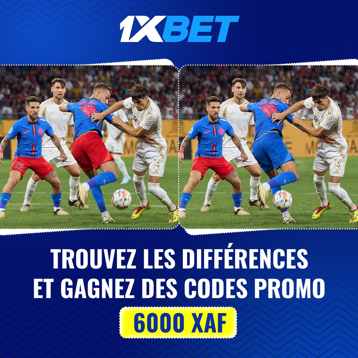 1xbet_cm's tweet image. Prêt pour un défi ? Trouvez les 5 différences et gagnez des codes promo ! 🍀
1️⃣ Suivez-nous
2️⃣ Nommez les 5 différences
3️⃣ Donnez vos réponses + ID client en commentaire.
Les 5 gagnants annoncés le 19.09 ! 🔥

#1xBet #SpotTheDifferences #1xBetContest