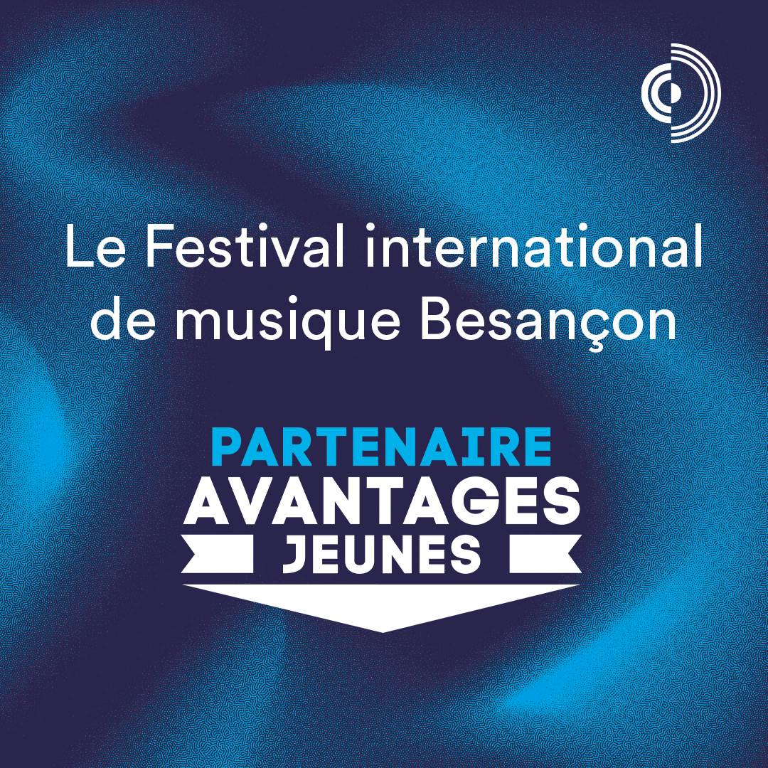 Le Festival est partenaire de la Carte Avantages Jeunes !

Bénéficiez de tarifs réduits sur l’ensemble de la programmation et des places à 6€ sur une sélection de concerts 😊