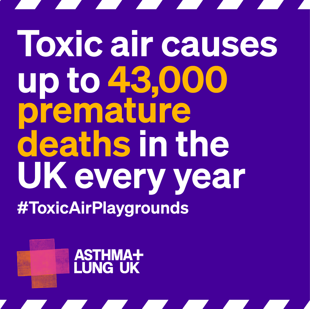 Today, Asthma + Lung UK launch a clean air campaign centred around school playgrounds.
As someone who’s lived with asthma my whole life I know only too well how air pollution affects us all. Children especially are the most vulnerable to the impact of toxic air which can cause