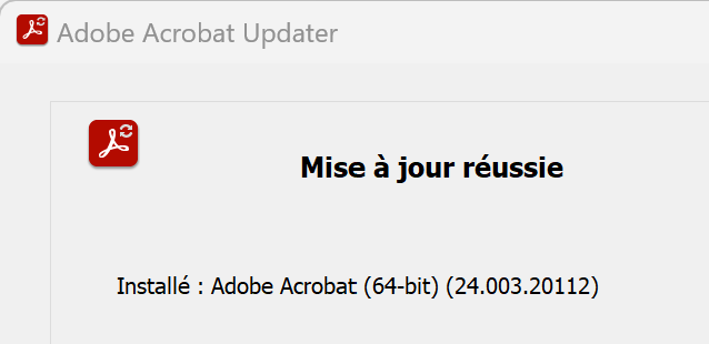 patrickroyerBZH's tweet photo. Vulnérabilité dans Adobe Acrobat💣=> Pensez à réaliser votre mise à jour ...   😉 https://t.co/hoUthWhnee