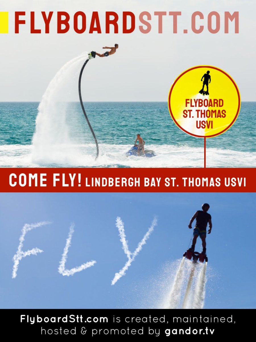 Our friends offer Flyboard lessons or sessions at Lindbergh Bay in St. Thomas, USVI. In front of Emerald Beach Resort, close to airport. FlyboardStt.com. Follow them at <a href="/flyboardstt/">Flyboard St. Thomas USVI</a> #Flyboard #StThomas #USVI