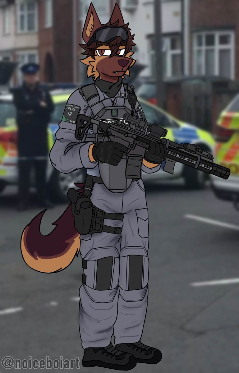 noiceboiart's tweet image. "What does this Officer Canine performing in this crime investigation scene?"

(sorry for late art again folks 🙏)

#furryart #tacticalfurs #ctsfo #metpoliceuk #Police