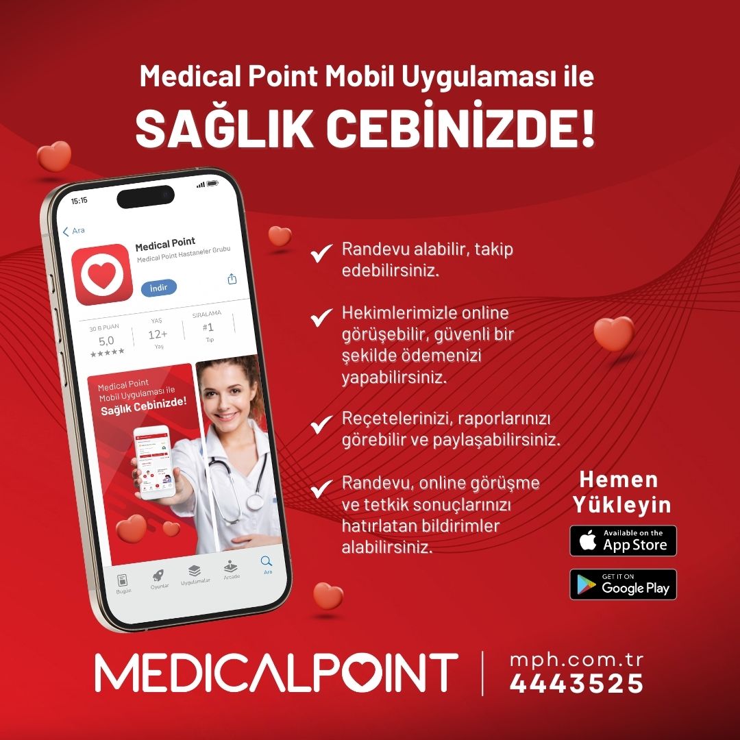 Medical Point Mobil Uygulaması ile Sağlık Cebinizde!
Randevularınızı Kolayca Oluşturun ve Tıbbi Sonuçlarınıza Hızla Ulaşın!

İndirmek için tıklayın
onelink.to/medicalpoint

#medicalpoint #mobiluygulama #mobilapp
