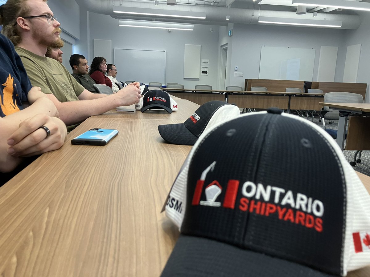 jonlee04's tweet photo. Thank you to Ontario Shipyards for coming and presenting to our Marine Mechanical Design Program (Marine Institute) students at the @marineinstitute . They enjoyed learning about the career opportunities at your facilities.
@NLSchoolsCA 
@SNAME_HQ https://t.co/3XKUoPbx6E