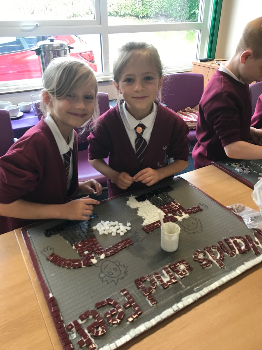Lovely day creating our new mosaic!