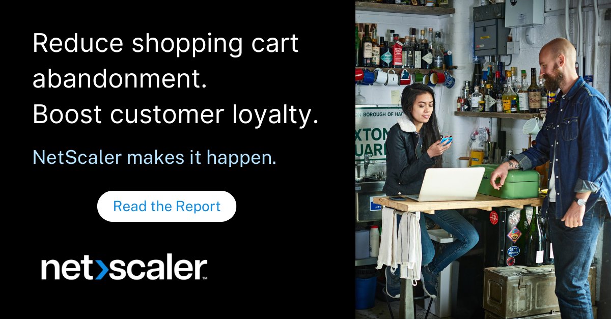 NetScaler's tweet image. E-commerce businesses: NetScaler handles more concurrent connections without user experience degradation. Reduce cart abandonment and boost customer loyalty. spr.ly/6011lz0v7
