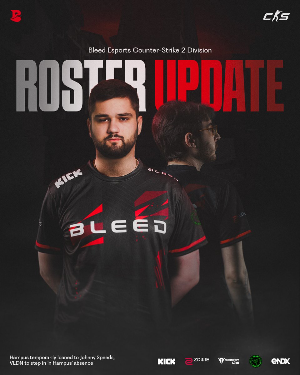 Today we’re announcing the return of <a href="/vldnCS/">VLDN</a>, bringing valuable experience to our lineup.

A huge thank you to <a href="/Hampuscsgo/">Hampus Poser</a> for all his hard work. We wish him the best as he goes on loan to Johnny Speeds.