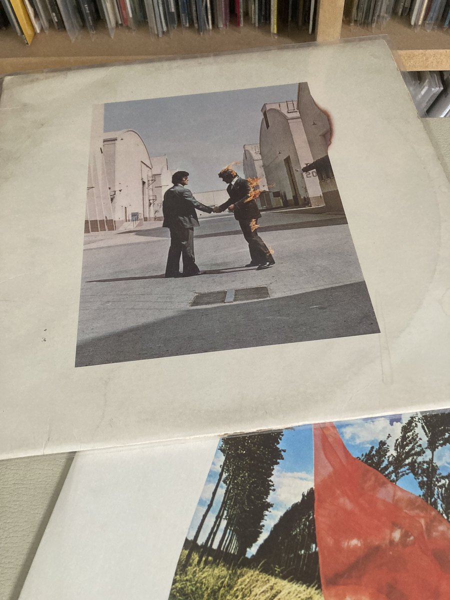 Wish You Were Here was released on this day (12th September) in 1975. Sleeve design by Hypnosis - in the days before Photoshop if you wanted an image of a guy on fire you actually had to set him on fire.