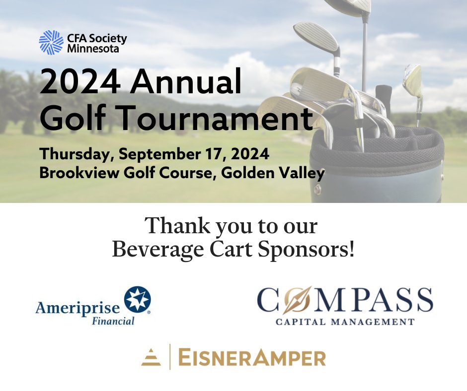 Our 2024 Annual Golf Tournament is next week! We want to thank our Beverage Cart Sponsors for their support.