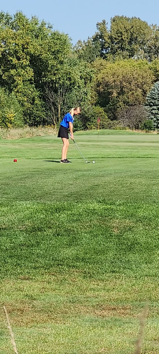 This is our classroom for the day. Addison ready to tee off at the county tournament at Boone Creek!