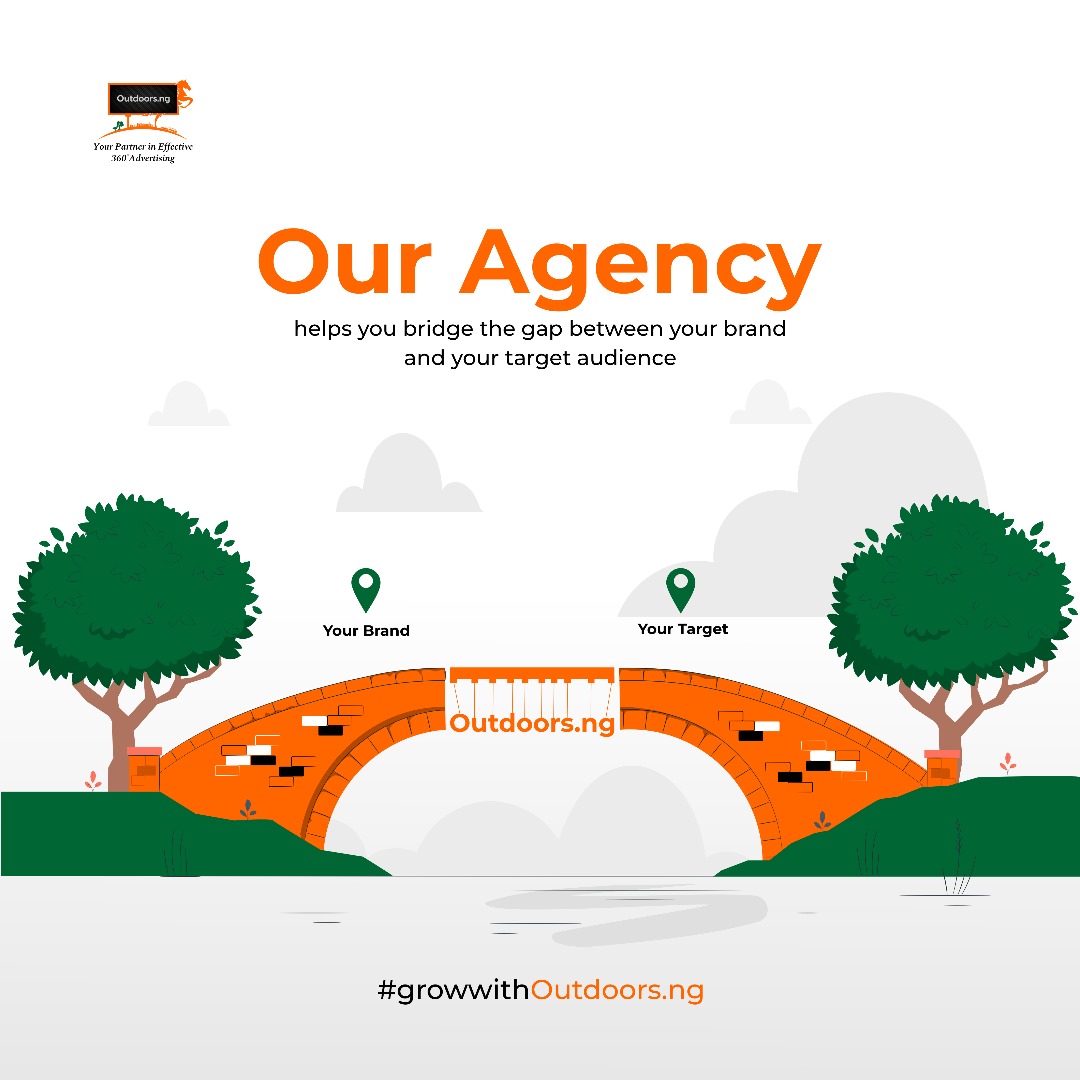 outdoors_ng's tweet photo. We Are The Bridge!
We can connect your brand with your target audience through our 360 advertising and all the branding your business needs to thrive.
Check us out at https://t.co/QZbvr7mniF!
#Outdoors #OOH #DigitakMarketing #360Advertising #AdvertisingAgency #Blum #Portable https://t.co/2MqaVOqleZ