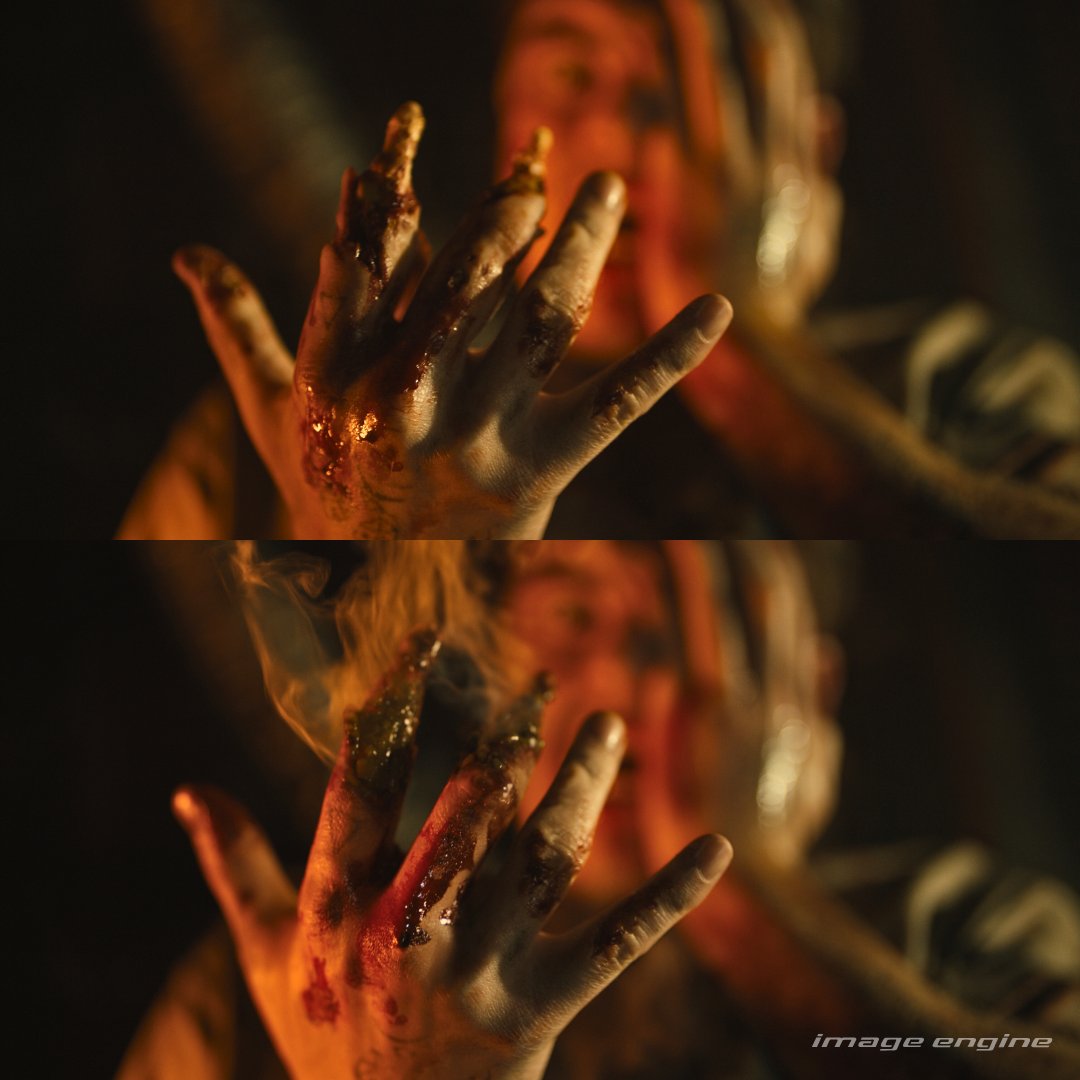 ImageEngine's tweet image. S T I L L S - A look behind the scenes at this terrifying moment in #AlienRomulus. Gotta give a hand to our #ImageEngine crew for bringing this scene to life. 🖐️ #VFX