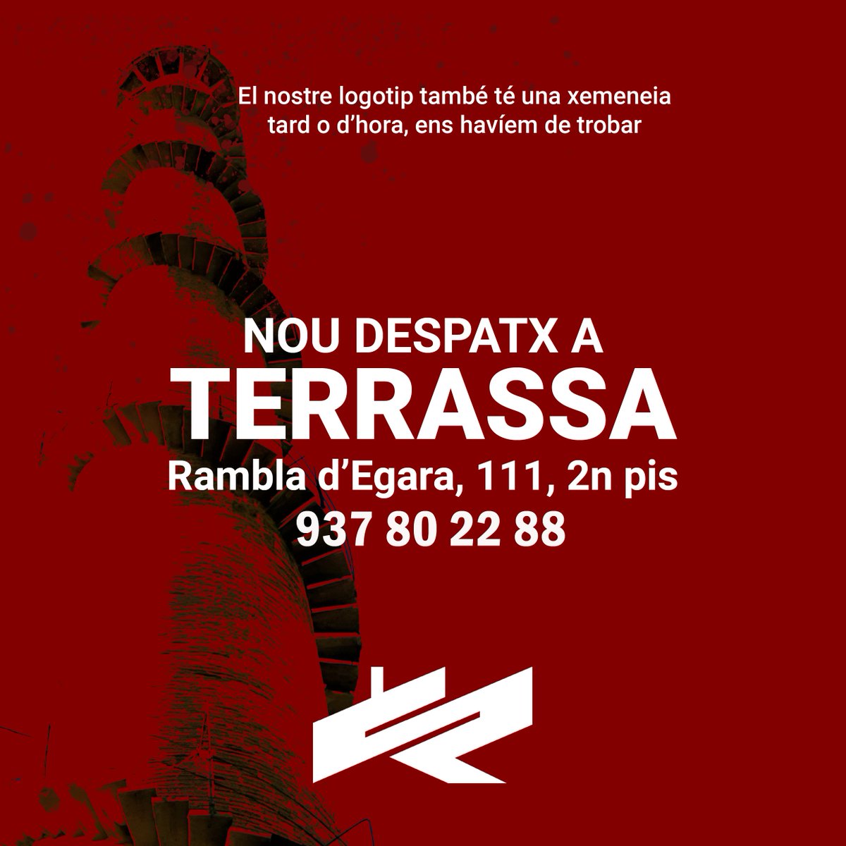 Una notícia que ens fa immensa alegria compartir amb vosaltres:
 
Tenim nou despatx a #Terrassa on oferirem assessorament en matèria de Dret laboral i de Seguretat Social
 
Des d’ara i per a tot el que necessiteu, us hi esperem!