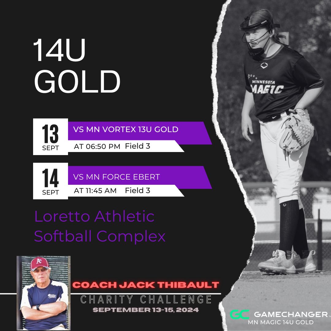 mnmagicsb's tweet photo. It's going to be a beautiful weekend to catch a few games! We are excited for our 💜12U Gold Team💜 to make their tournament debut. Best of luck this weekend ladies💪 #rollmagic https://t.co/nm7IqMRIOE