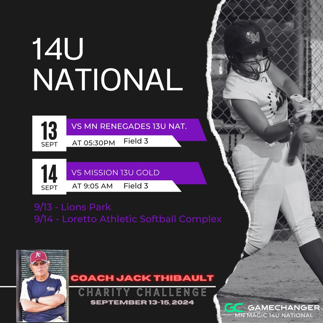 mnmagicsb's tweet photo. It's going to be a beautiful weekend to catch a few games! We are excited for our 💜12U Gold Team💜 to make their tournament debut. Best of luck this weekend ladies💪 #rollmagic https://t.co/nm7IqMRIOE