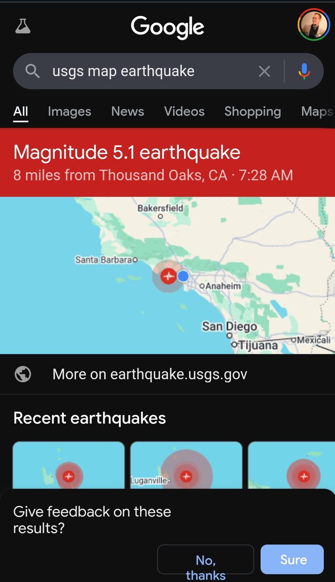 JayDobensky's tweet photo. #brealing #breakingnews #thursday #earthquake #Malibu  #losangeles #california #didyoufeelit #letusknow

4.7 magnitude shaker at 7:28AM in the Santa Monica Mountains, appr 5mi from Malibu, at a depth of appr 7.2mi. Strong shaker in the Beverly Hills area. Phones alerts did work. https://t.co/VqC1whbVEx