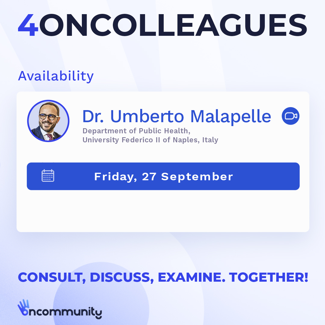 4oncommunity (@4oncommunity) on Twitter photo π#4oncolleagues Availability Updates
Dr. <a href="/UmbertoMalapel1/">Umberto Malapelle</a> will be available on:
β
27 September 2024
Click on the link to book a #videomeeting and discuss privately on topics related to molecular prognostic-predictive pathology!
π4oncommunity.com/4oncolleagues/
#pathology4oncology π#4oncolleagues Availability Updates
Dr. <a href="/UmbertoMalapel1/">Umberto Malapelle</a> will be available on:
β
27 September 2024
Click on the link to book a #videomeeting and discuss privately on topics related to molecular prognostic-predictive pathology!
π4oncommunity.com/4oncolleagues/
#pathology4oncology