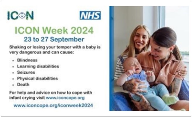 ICON (@icon_cope) on Twitter photo ICON Week - 23-27 September 2024
We hope you will join us every day to see the great events taking place that we and our followers will be sharing! This year the focus is on the important role that friends and relatives play in supporting parents caring for their baby
<a href="/JaneScatt/">Jane Scattergood QN HonMFPH RN</a> ICON Week - 23-27 September 2024
We hope you will join us every day to see the great events taking place that we and our followers will be sharing! This year the focus is on the important role that friends and relatives play in supporting parents caring for their baby
<a href="/JaneScatt/">Jane Scattergood QN HonMFPH RN</a>