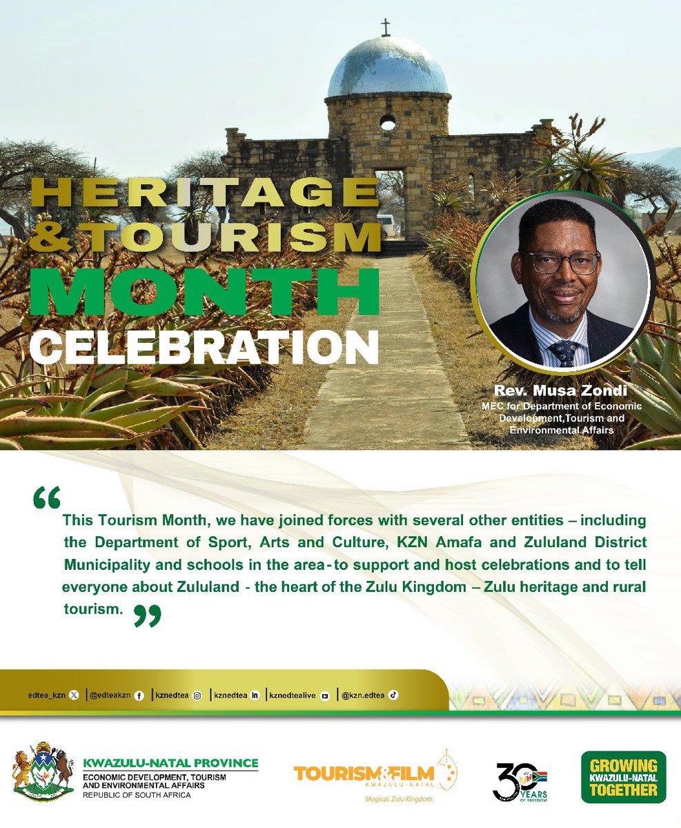 edtea_kzn's tweet photo. Celebrating Heritage and Tourism Month. #HeritageAndTourismMonth #ExploreKZN #CelebrateCulture #TourismCelebration https://t.co/KQBT2ZDJ2C