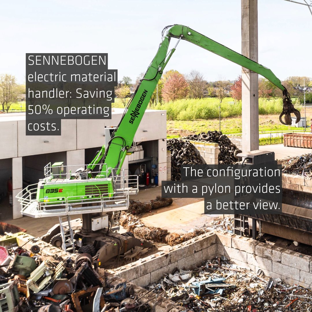 SENNEBOGEN_mk's tweet photo. Recycling #scrapmetal, Van den Brouck-De Sutter invested in three #SENNEBOGEN machines for the scrap-yard: an electric 835 E and two mobile 825 E.
⚡Electric #materialhandlers save up to 50% on operating costs!
💡Read the jobsite report: https://t.co/dgIeWFLNJN
#MOVEBIGTHINGS https://t.co/ZHrtKeAzxm