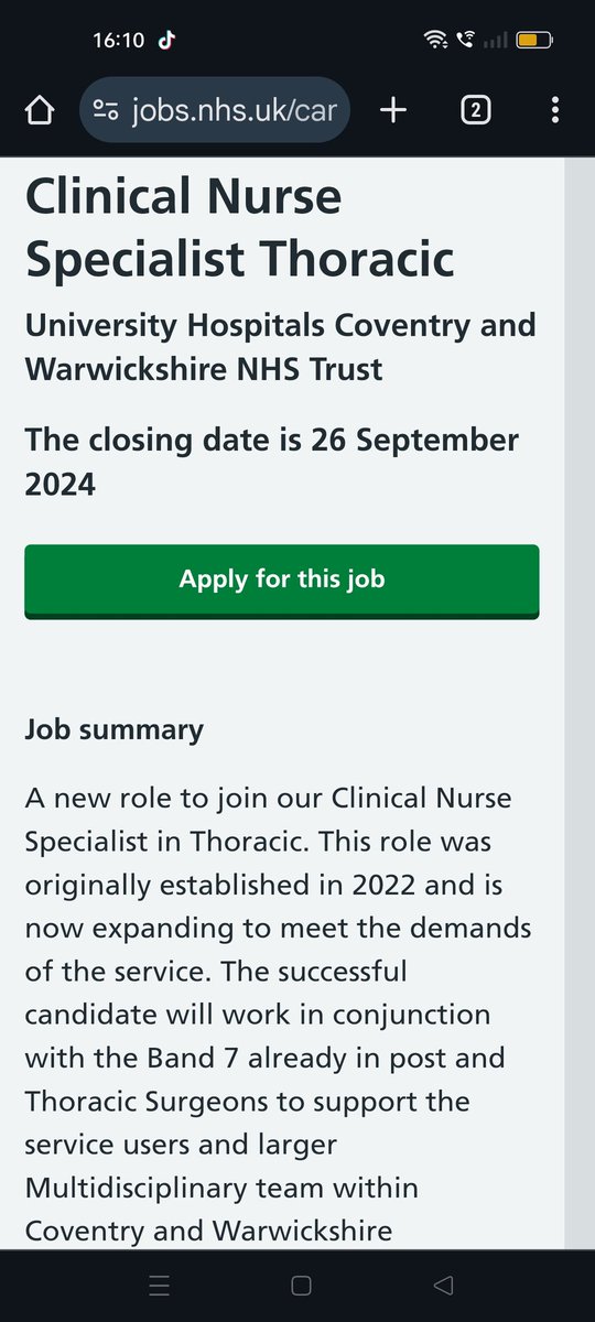 Gayle O'Byrne (@gayle2582) on Twitter photo Brilliant opportunity to join our Thoracic team as the second CNS. This is a new service and we are already expanding! #patientfirst <a href="/UHCW_TraumaNeur/">UHCW Trauma & Neuro</a> <a href="/UhcwEducation/">UHCW CARDIOTHORACIC EDUCATION</a> <a href="/nhsuhcw/">UHCW NHS Trust</a> Brilliant opportunity to join our Thoracic team as the second CNS. This is a new service and we are already expanding! #patientfirst <a href="/UHCW_TraumaNeur/">UHCW Trauma & Neuro</a> <a href="/UhcwEducation/">UHCW CARDIOTHORACIC EDUCATION</a> <a href="/nhsuhcw/">UHCW NHS Trust</a>