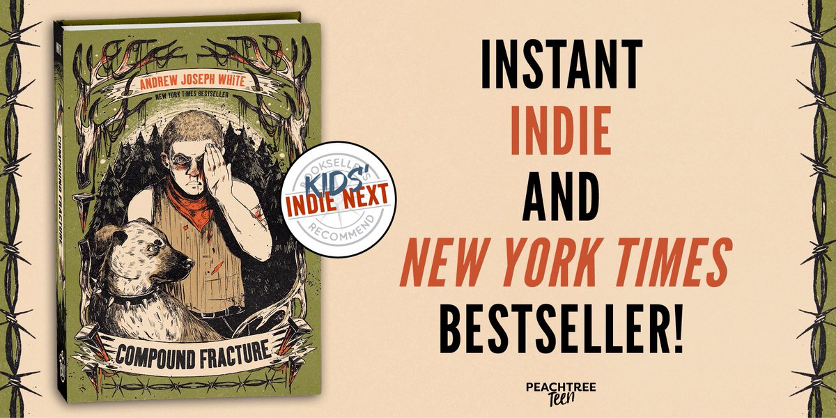 Peachtree Teen (@peachtreeteen) on Twitter photo Breaking news… COMPOUND FRACTURE is a USA Today Bestseller, instant Indie Bestseller, aaaand instant New York Times Bestseller!
Congratulations, <a href="/AJWhiteAuthor/">Andrew Joseph White 🏴🏳️⚧️</a>!
#CompoundFractureBook #andrewjosephwhite #NewYorkTimesBestseller #IndieBestseller #USATodayBestseller Breaking news… COMPOUND FRACTURE is a USA Today Bestseller, instant Indie Bestseller, aaaand instant New York Times Bestseller!
Congratulations, <a href="/AJWhiteAuthor/">Andrew Joseph White 🏴🏳️⚧️</a>!
#CompoundFractureBook #andrewjosephwhite #NewYorkTimesBestseller #IndieBestseller #USATodayBestseller