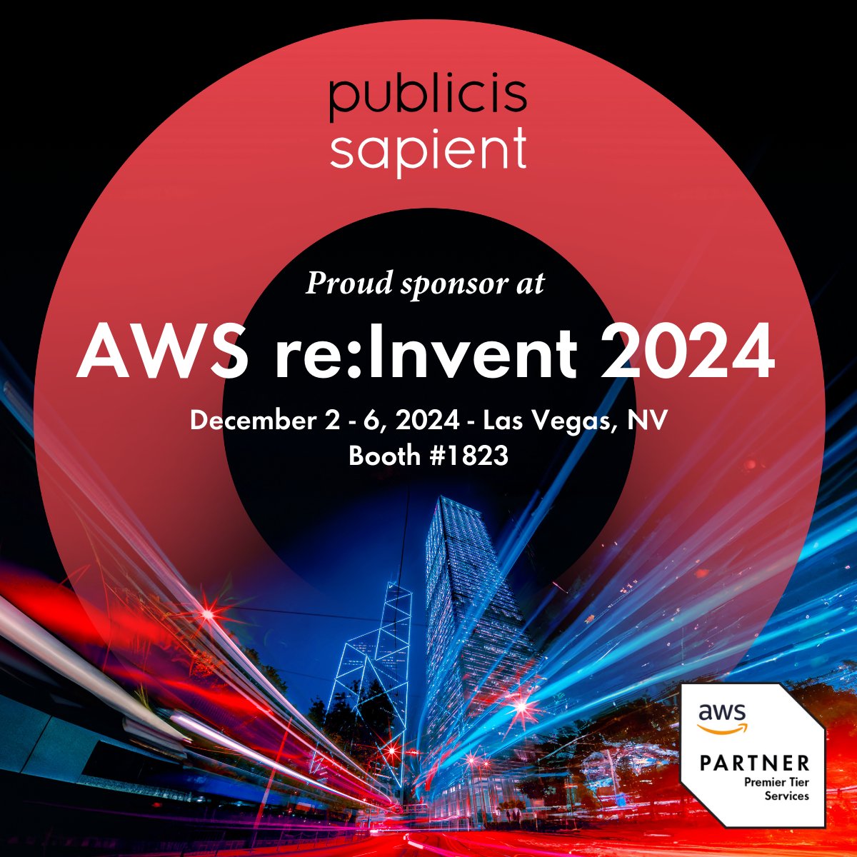 Excited to be returning as a sponsor at AWS re:Invent!  Explore how #PublicisSapient together with #AWS are delivering end-to-end digital business transformation and driving innovation with Gen AI for our clients. Stay tuned for more!   bit.ly/3MIa1j9