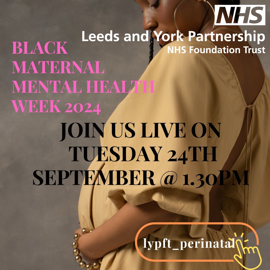 Join us on the 24th Sept @ 1.30pm on our Perinatal Instagram lypft_perinatal where we will be hosting our first Insta Live session for Black Maternal Mental Health Week 2024!! 

Don't miss out, it's going to be a good one! See info below 👇
