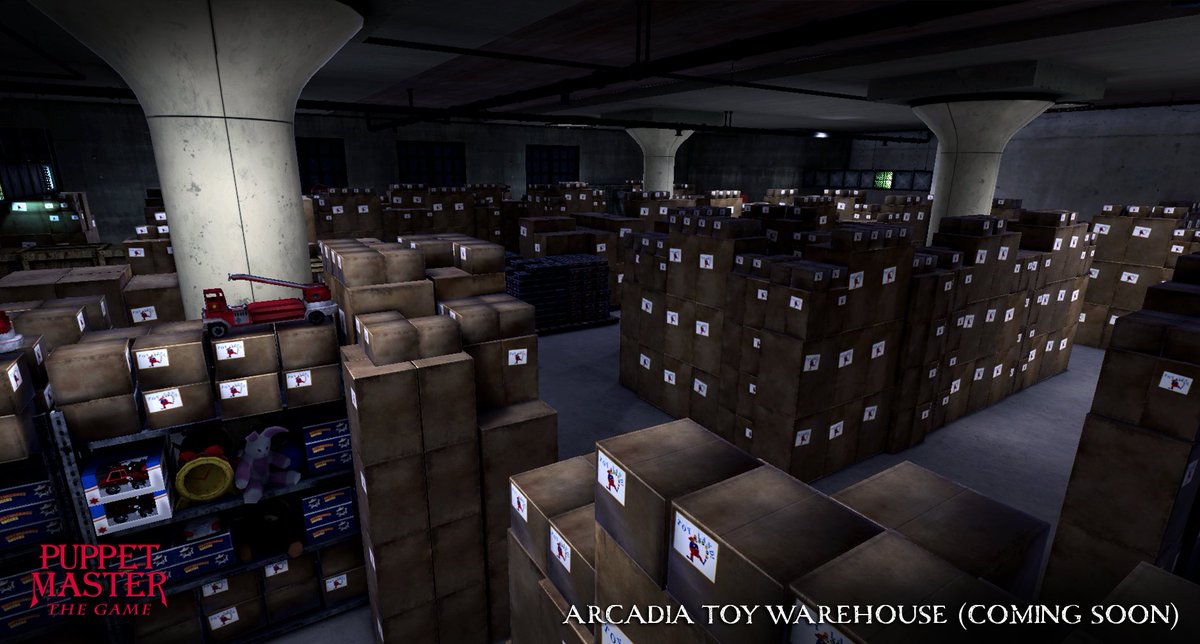 PuppetMasterTG's tweet image. New Demonic Toys map coming soon! Cause chaos in a two-story warehouse packed with toys, boxes, and a vent system. Don't forget to order some Chunky Chicken in Charnetski's office!
@fullmoonhorror 
#puppetmaster #puppetmastergame #puppetmasterthegame #demonictoys