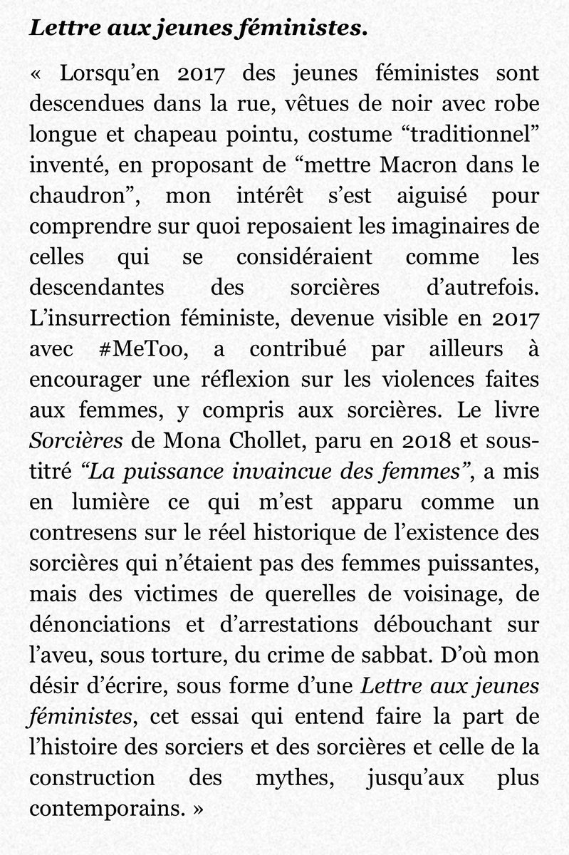 Michelle Zancarini-Fournel - Sorcières et sorciers, histoire et mythes

Lettre aux jeunes féministes

À paraître en octobre chez Libertalia