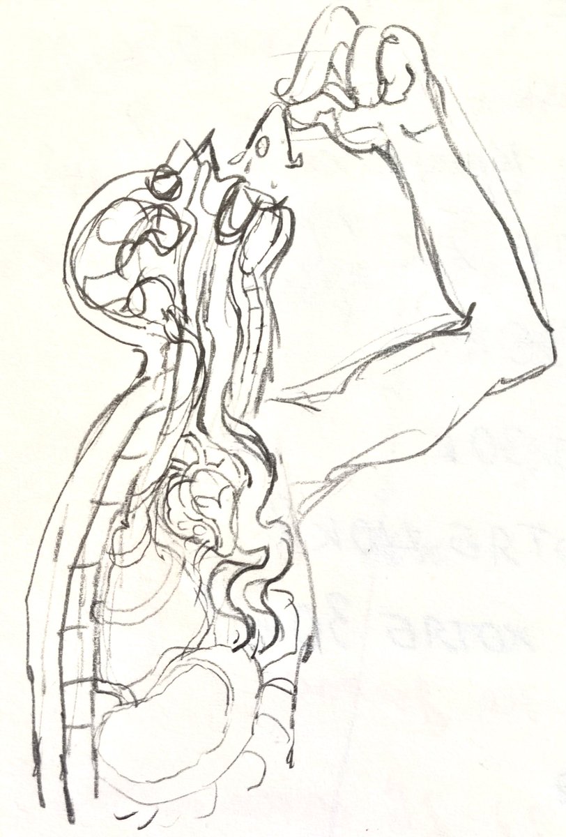 Some early sketches for “Cannibalism as an act of love/hatred”