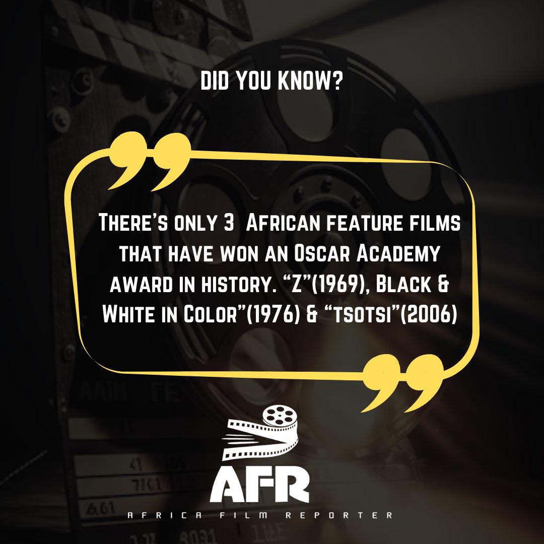 afr_cinema's tweet photo. DID YOU KNOW 🎥

#didyouknow #film #filmfact #filmmaking #cinema #cinematic #oscars #academyawards #movies #africafilmreporter #afr #africa #motionpictures #africancinema https://t.co/LJ1y5ppNpK