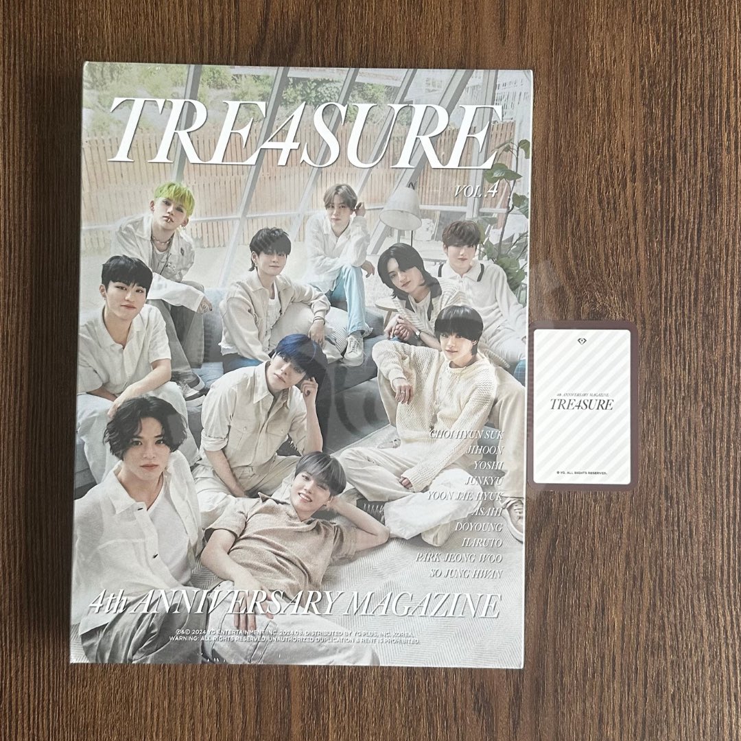 RedKpop's tweet photo. READY SEALED OFFICIAL
Treasure 4th Anniversary Magazine + POB 1p random selfie photocard YGSelect

798.000

https://t.co/NsxO5YwWAm

hyunsuk jihoon yoshi junkyu jaehyuk asahi doyoung haruto jeongwoo junghwan photocard ygselect teume treasuremaker https://t.co/V6ZRInSrnP