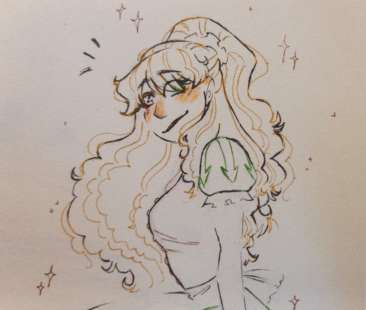 Nexos_lemons's tweet photo. Hoy vi este dibujo y me gustó mucho el diseño!! Así que terminé haciéndolo en mi estilo de dibujo, creditos a su atuor/a<3
(aunque no lo pinte porque no andaba con mis materiales 😔) https://t.co/cnjTesErQ7