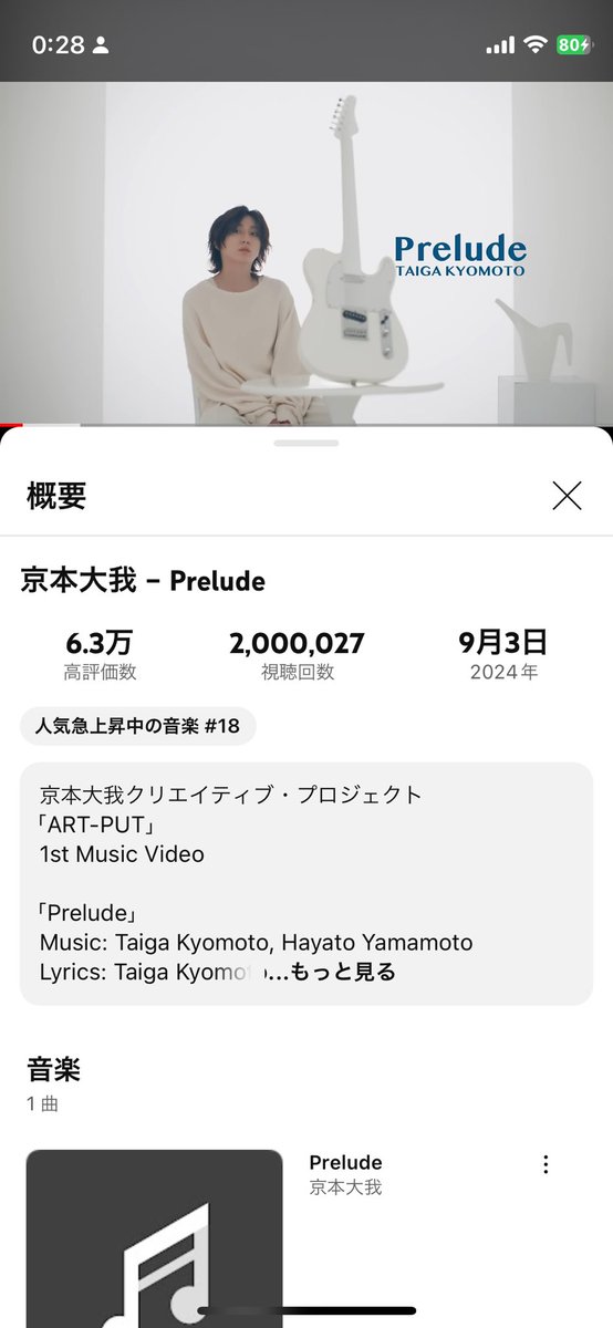 dokinchan0207's tweet photo. 2,000,027🩷

すきー！！！

ちょっきし無理やったけど、2/7産まれの私は27が好きなので、なんか200万回と27って縁起よ！
#京本大我_Prelude https://t.co/nSuf5kS0uI