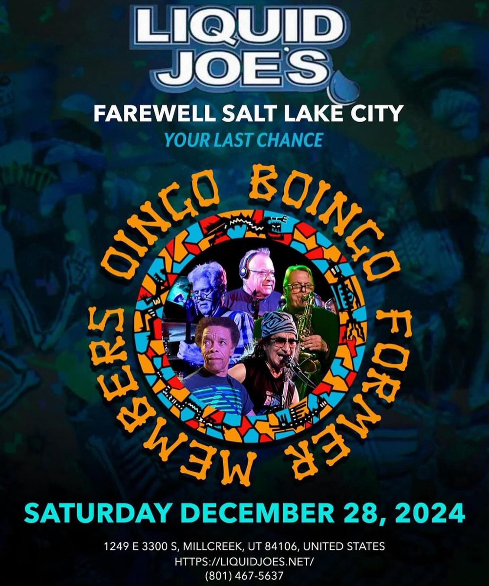 Salt Lake City Utah! Under 50 tickets left! just a reminder, tickets are on sale now and going fast for our Farewell Salt Lake City, Utah Performance @liquidjoes Saturday, December 28, 2024