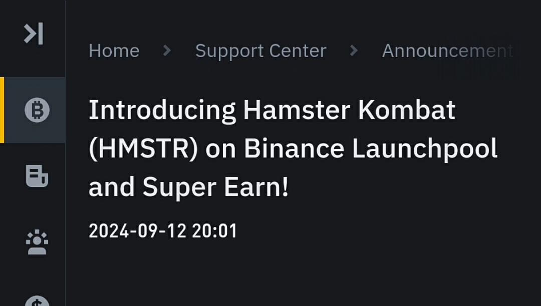 Core_002's tweet photo. Breaking: 
#Binance will list Hamster Kombat. 🔥 https://t.co/fb6JaGpcEf