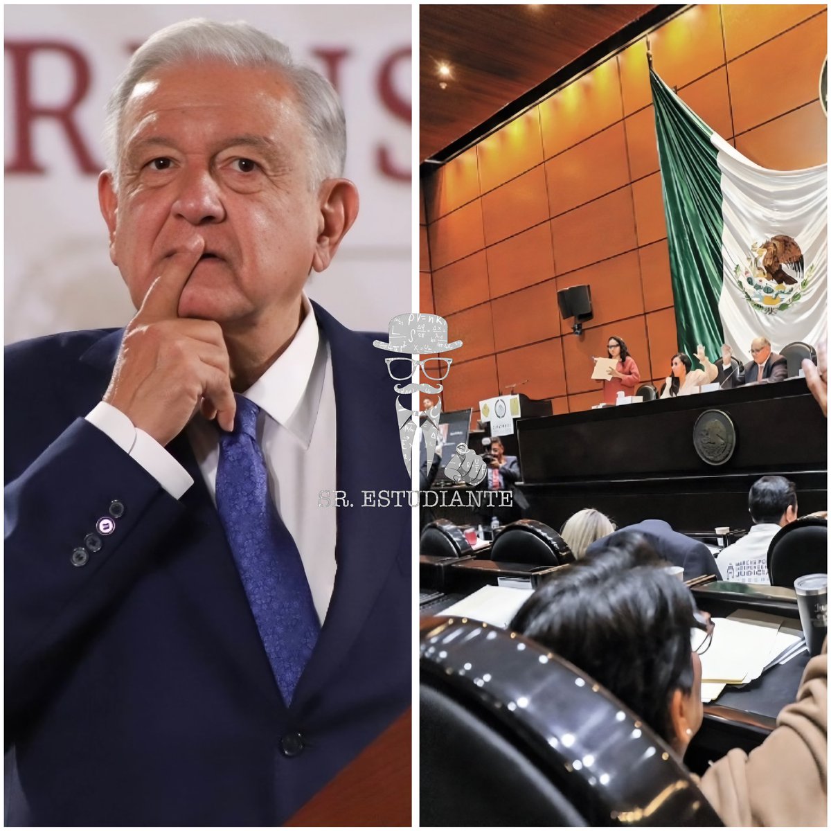 SrEstudianteOF's tweet image. DE ÚLTIMO MOMENTO: Andrés Manuel López Obrador anunció  que publicará formalmente la reforma al Poder Judicial el 15 de septiembre para que coincidiendo con el Grito de Independencia. 🇲🇽🌮

#ReformaAlPoderJudicia #AMLO