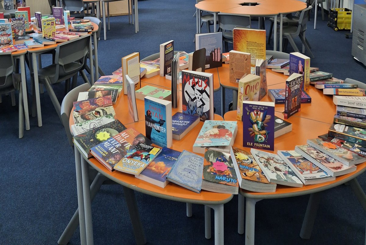 redhill_library's tweet photo. An added benefit of Open Evenings and Mornings is when pupils who are leading tours, but who don't visit the library so much, see what we offer: "There are actually quite a lot of good books here..." and "To be fair, there are books here that I would read". 

Yes, yes there are. https://t.co/EejhNU4QFU