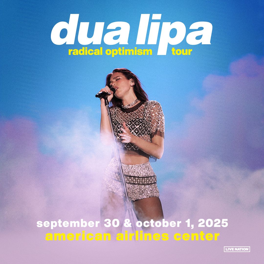 Dua Lipa performing live during the 2025 tour
