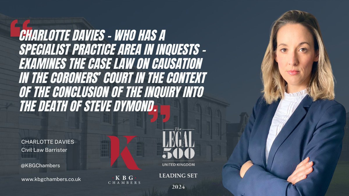 KBGChambers's tweet image. The “Jeremy Kyle Inquest” and causation in the Coroners’ Court

Charlotte Davies examines the case law on causation in the coroners’ court in the context of the conclusion of the inquiry into the death of Steve Dymond.

kbgchambers.co.uk/news/the-jerem…