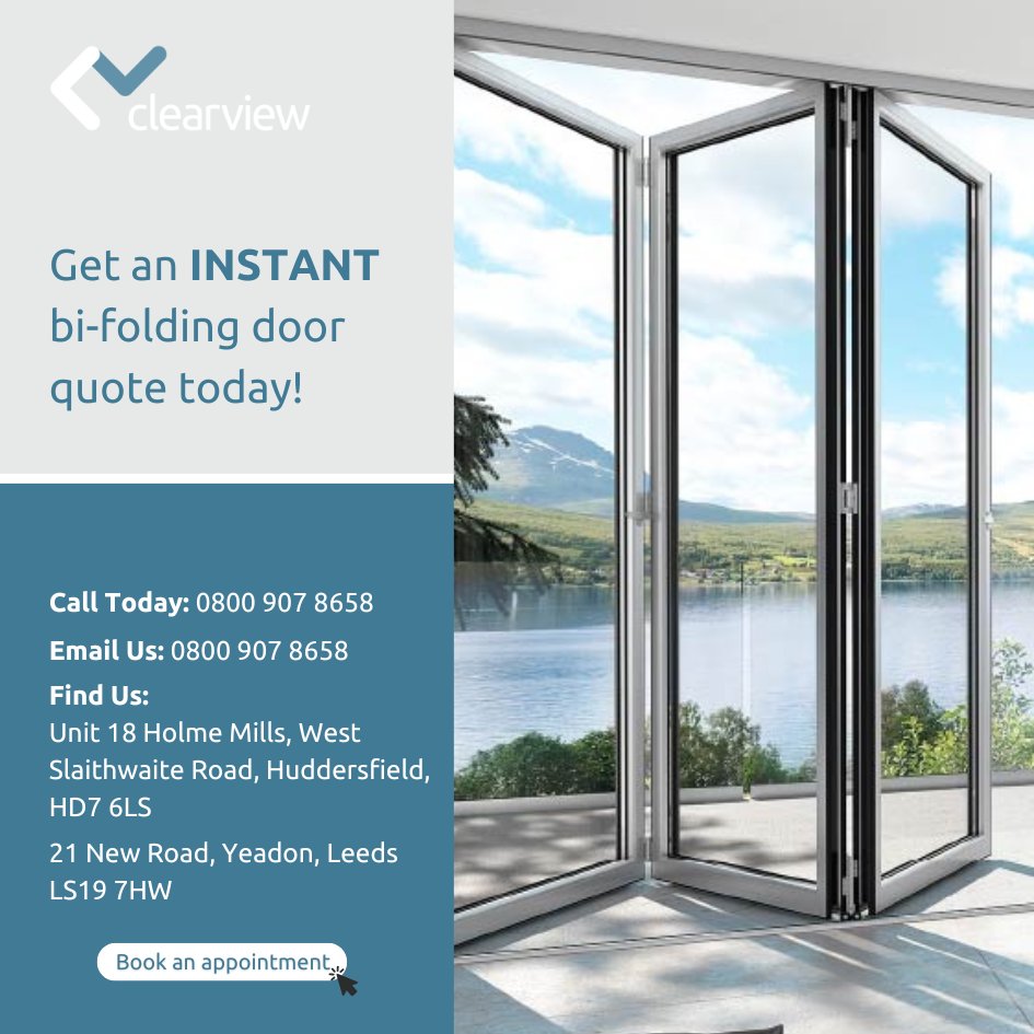 Clearviewdoors's tweet photo. Transform your space with our CV120 bi-folding doors. 

Crafted with precision our CV120 bi-folding doors are highly secure and have been fully PAS 24 certified.

Contact clearview today on📞 01484 859048 or visit our website below.

https://t.co/ijYKDXH4iW

#clearview https://t.co/klNMciKR6P