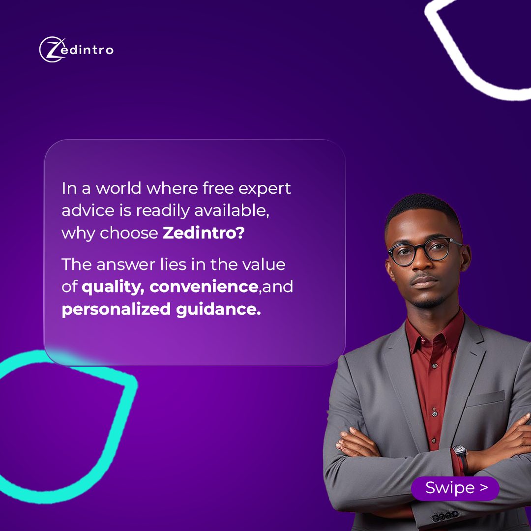 zedintro's tweet image. Invest in your growth and success with Zedintro’s paid expert bookings. Get verified experts, priority access, personalized guidance, convenience, and support. Worth every penny!

#zedintro #expert #expertbooking #growth