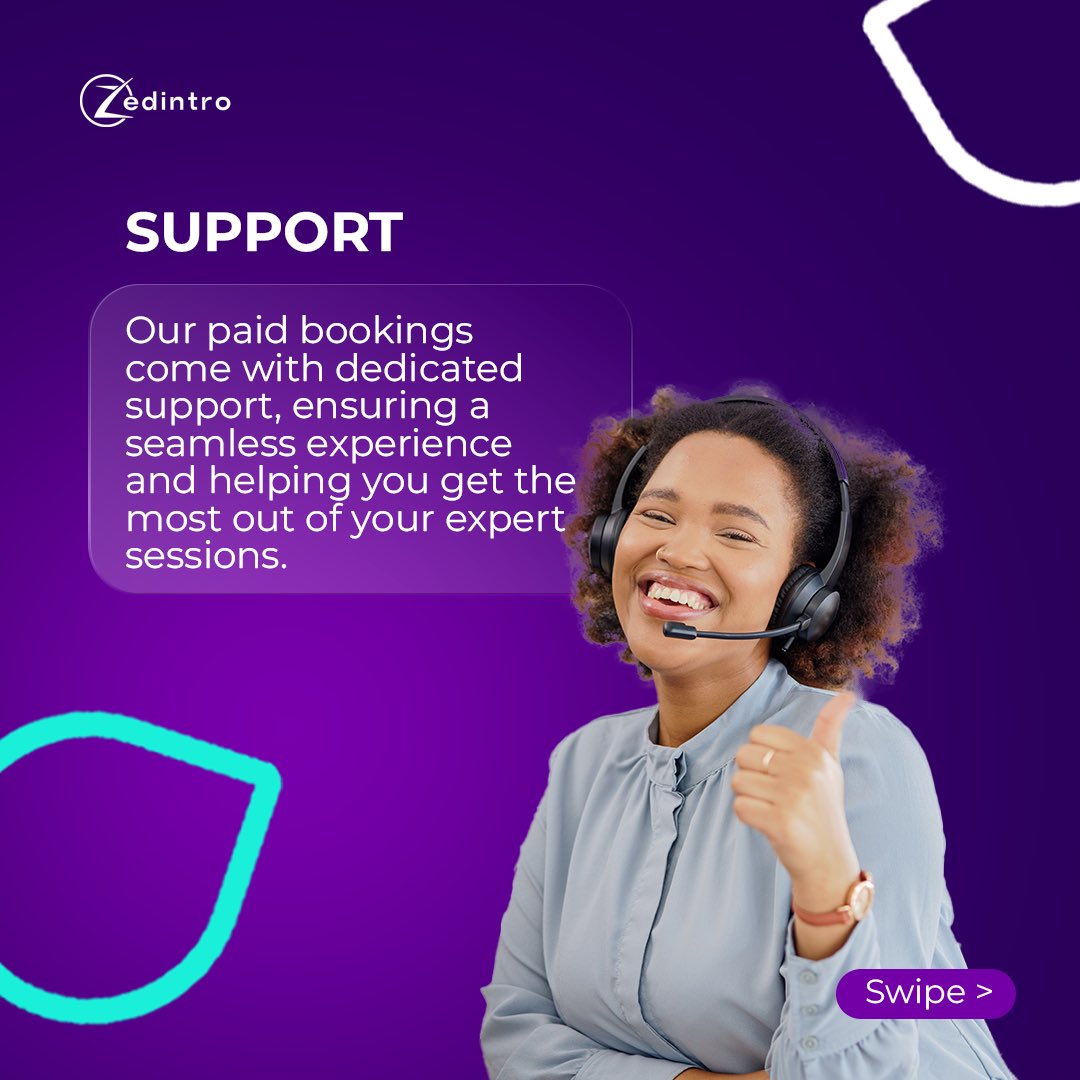 zedintro's tweet image. Invest in your growth and success with Zedintro’s paid expert bookings. Get verified experts, priority access, personalized guidance, convenience, and support. Worth every penny!

#zedintro #expert #expertbooking #growth