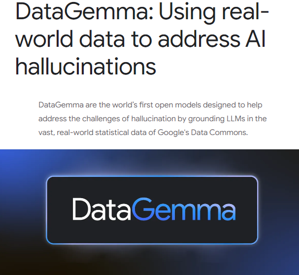 TeksEdge's tweet image. The battle is ON ! Google just released #DataGemma or Retrieval-Interleaved Generation. It acts as a fact-checker.   Strawberry Killer? Coincidence it was dropped today?
blog.google/technology/ai/…