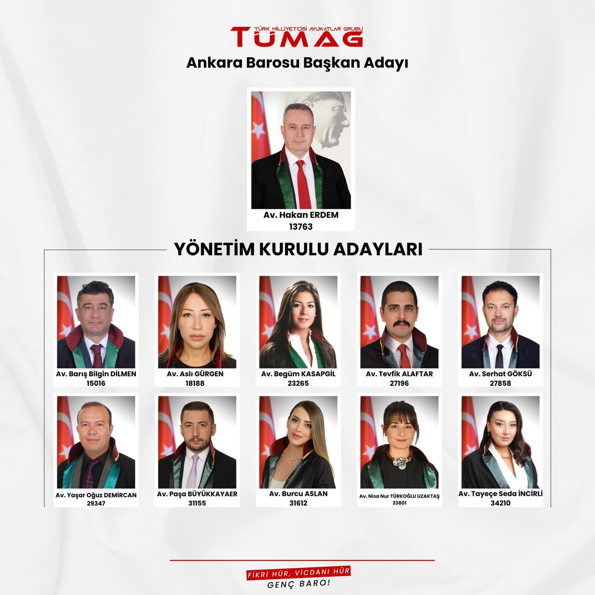 TDestebasi's tweet photo. Ankara Barosu seçimlerinde @tumag1923 denetleme kurulu adayı olmakla birlikte değerli kardeşlerimizle çıktığımız bu yolda daha çok genç meslektaşlarımızın sorunlarına odaklanan dinamik bir baro yönetimi ihtiyacını karşılamakta kararlıyız 🇹🇷 https://t.co/kOfM0lDkx3
