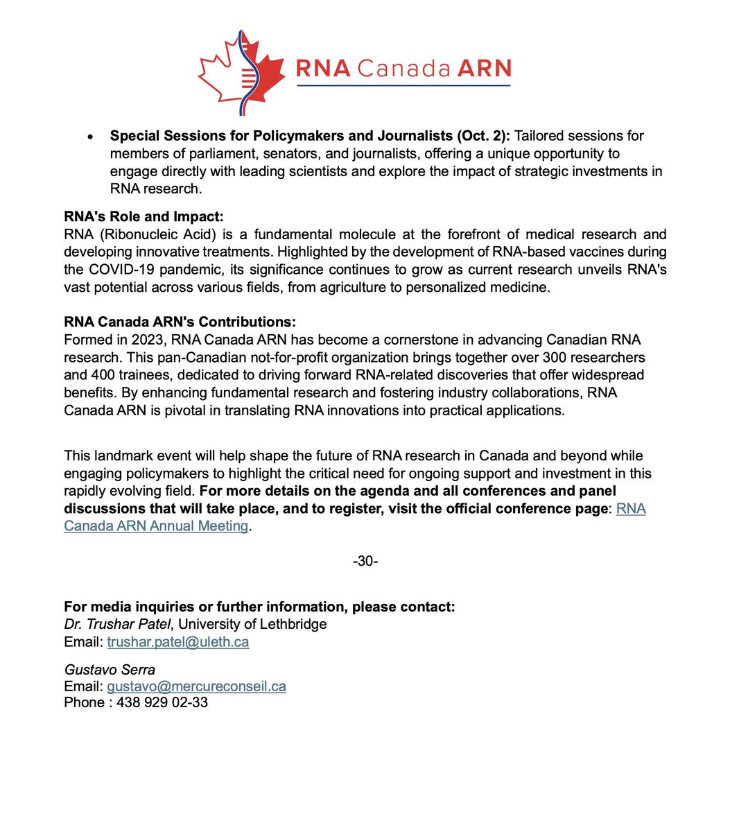 🚨🚨🚨Less than 3 weeks left to RNA Canada: the Future of #RNA Technology conference, in Ottawa Sept 30 to October 4! In collab with <a href="/RiboClub/">RiboClub</a> <a href="/trendrna/">TREnD</a> <a href="/RiboWest/">RiboWest</a>. The conference has an amazing list of speakers, industry &amp; policy makers
rnacanada.ca/3-weeks-left-t…
and👇
