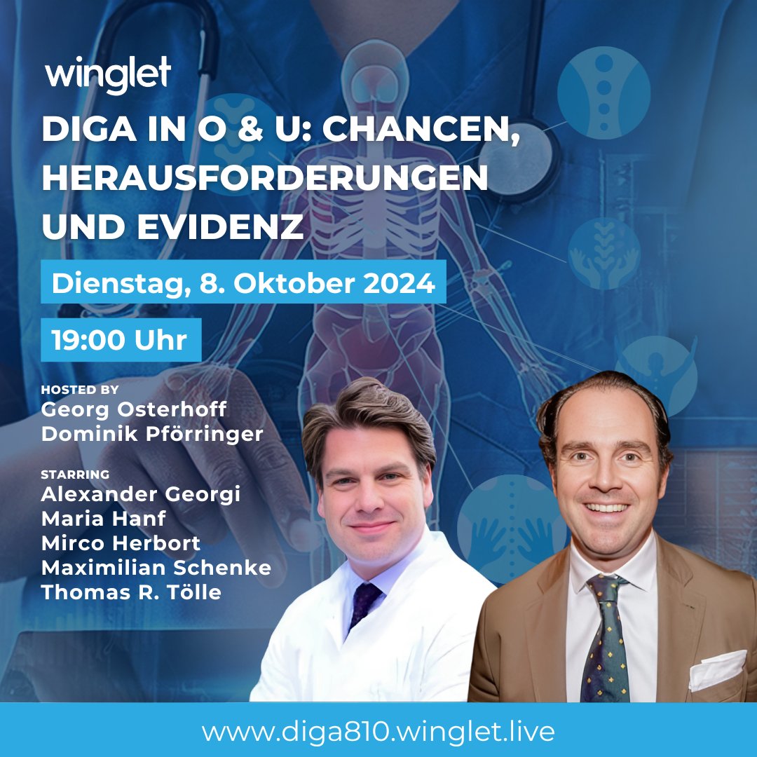 wingletedu's tweet photo. 🎥 Join us on 8 Oct 2024 at 19:00 CET for a session on Digital Health in Orthopedics and Trauma Surgery. Reserve your free ticket now: https://t.co/ThXAXiVyLW #digitalhealth #orthopedics #medicaleducation #traumasurgery #winglet https://t.co/TrWZcEiqJZ