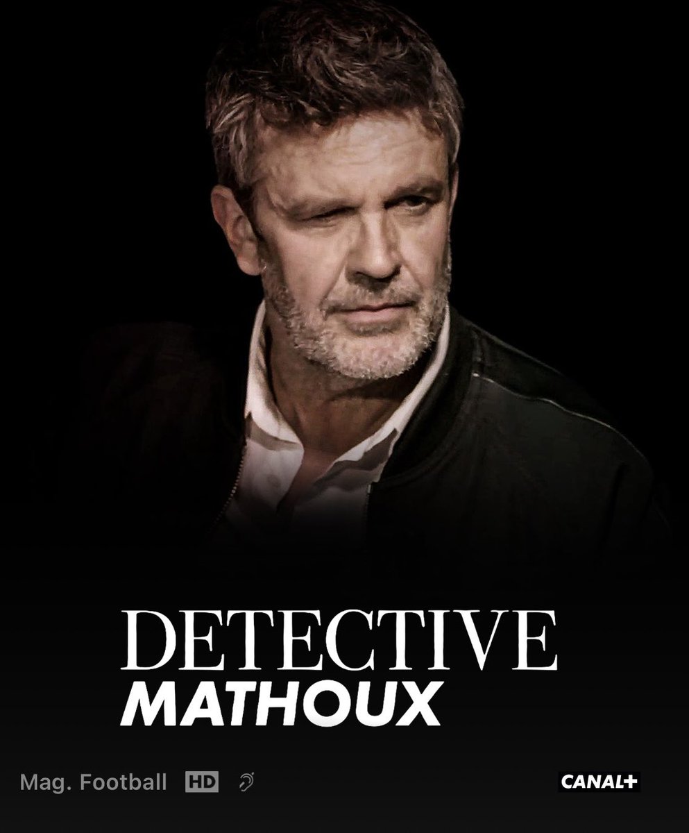 « Détective Mathoux » de retour ce soir en direct sur <a href="/CanalplusFoot/">CANAL+ Foot</a>  à 21h puis gratuit sur <a href="/YouTube/">YouTube</a>  après <a href="/SamNasri19/">Samir Nasri Official</a> et <a href="/jeremy_menez187/">Jérémy Ménez</a>  c’est au tour de Tony Chapron d’être en garde à vue (avec détecteur de mensonges)  et croyez moi vous n’êtes pas au bout de vos surprises