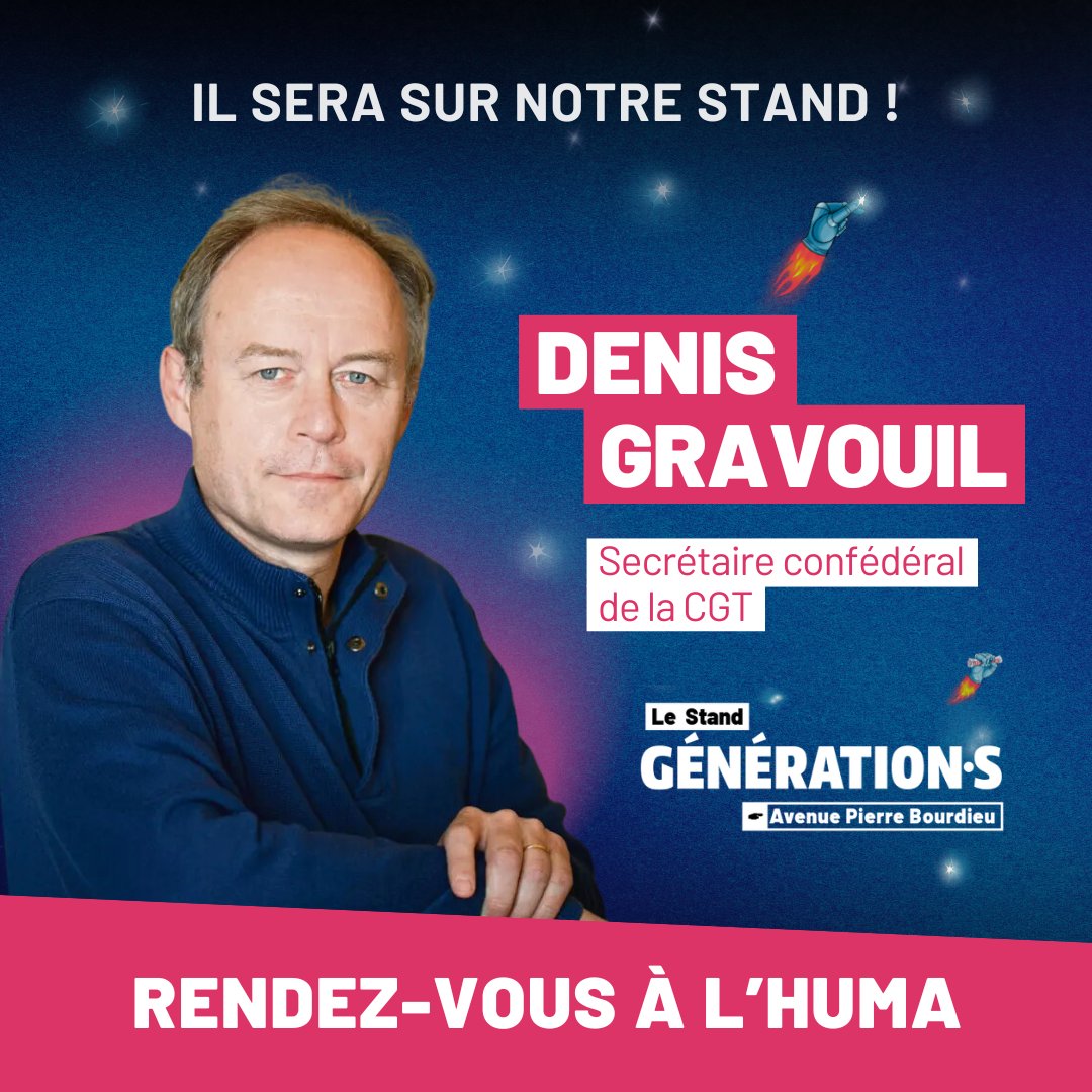 GenerationsMvt's tweet photo. 🔴 Ça se passe sur notre stand !

Retrouvez @STaillePolian, @PouriaAmirshahi, @RaquelGarridoFr et @DenisGravouil sur la table ronde "Comment sortir de l'impasse démocratique et institutionnelle ?" animée par @mathilde_hrd

📆 Vendredi 13 Septembre
🕕 18h30

Rendez-vous à la @FetedelHumanite ✊️